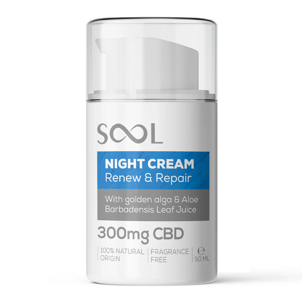 CBD Night Facial Cream 300mg Renew & Repair